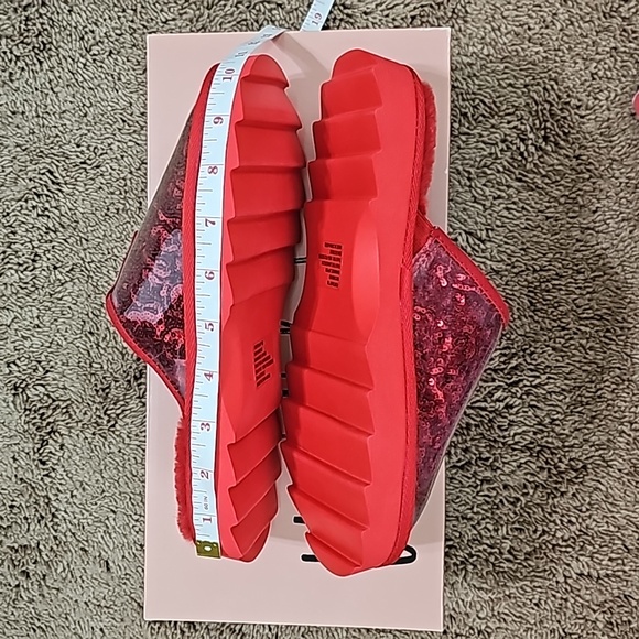 Wild Pair Portiaa Vinyl Slippers, Red Sequin - Picture 9 of 11
